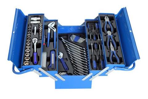 77 pce Steel Toolbox with Tools