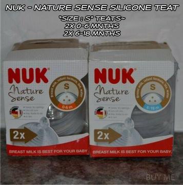 NUK Nature Sense Silicone teats, 2 Packs of 2