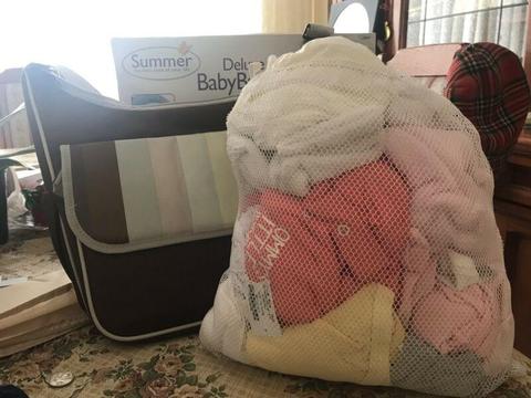 New Diaper Bag and Baby Clothes