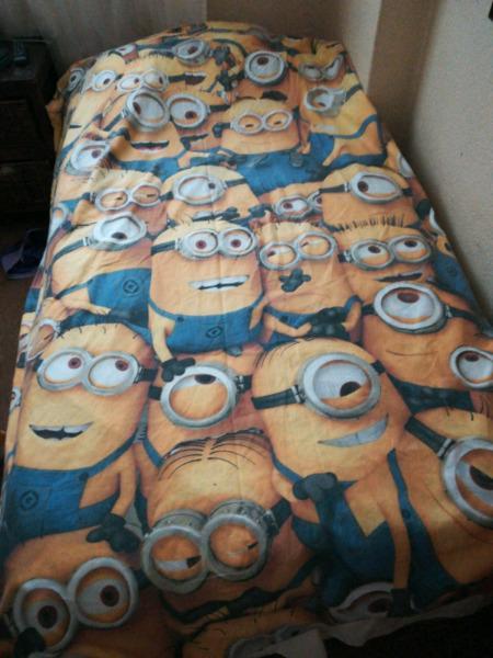 Minions bedding 3quarter and 2 canvases kuilsriver g
