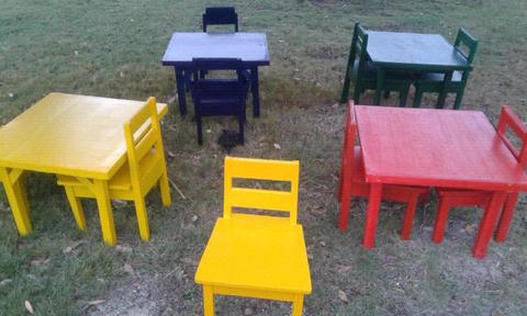 WOOD TABLE AND CHAIR SETS FOR SALE