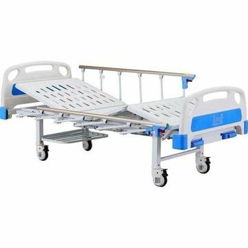 2 Crank Manual Hospital Bed - Backrest and Legrest Adjustable with lockable Castors. ON SALE