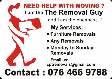 Transport and Furniture Removals Cape Town - I am RELIABLE Guaranteed Brilliant Service - 0764669788
