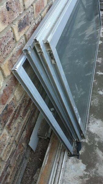 Aluminium frames with safety glass