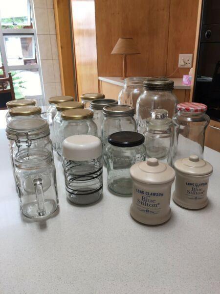 Console glass jars