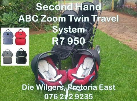 Second Hand ABC Zoom Twin with Maxi-Cosi Car Seat (FREE Nappy Bag if Purchased in February)