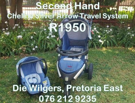 Second Hand Chelino Silver Arrow Travel System