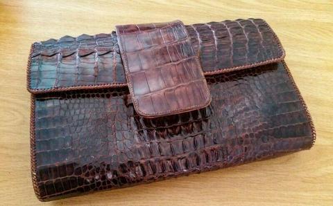Crocodile leather bag 