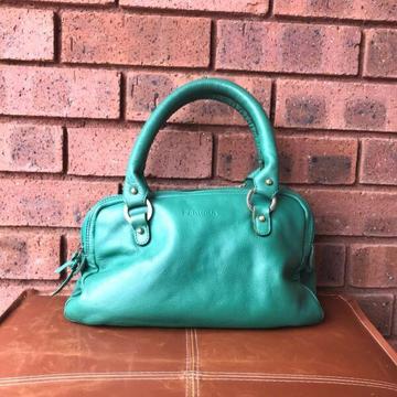 Turquoise Designer Leather Bag 