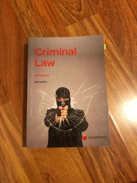 Criminal Law textbook 