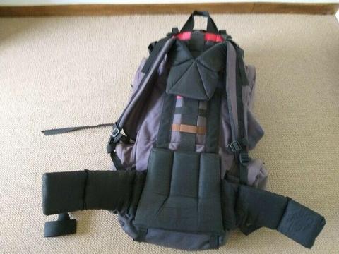 90 litre backpack in good condition; bought in 1993, blue with all buckles/straps expands 120litres 