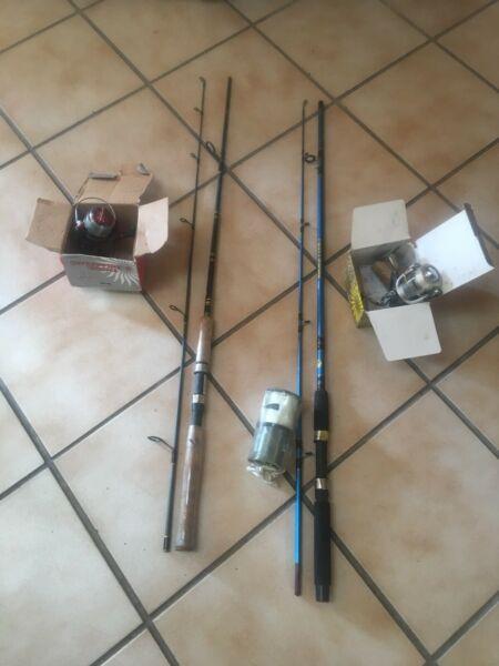 Fishing Rods with Spinning Reels (x2) for sale. Price per lot. Bellville 