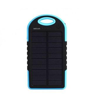 Astrum PB500 5000mAh Solar Waterproof Power Bank - Black & Blue 