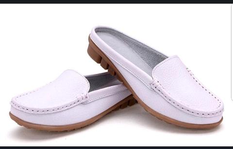 Slip on genuine leather slip on shoe 