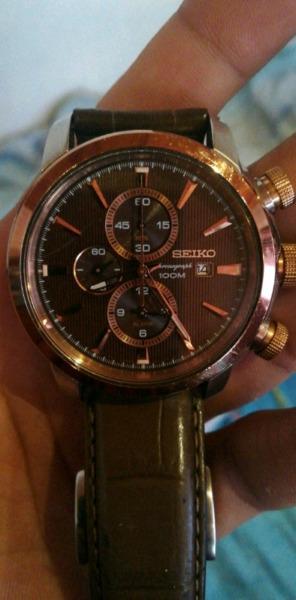Seiko chronograph 100m original watch 
