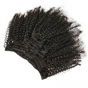 Afro kinky clip in Human Hair extension 