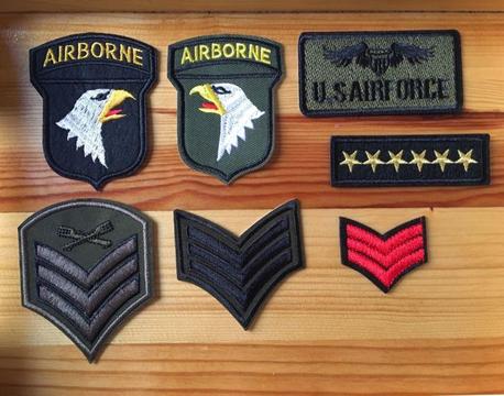 Army and airforce patches 