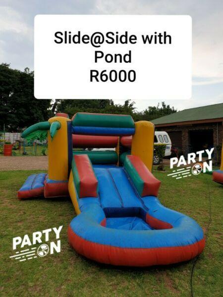 Jumping castles, water slides and foam machine and foam pit for sale 