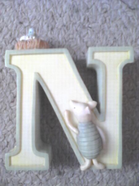 Porcelain Letter N  