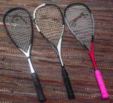 SQUASH RACKETS SLAZENGER AND WILSON 