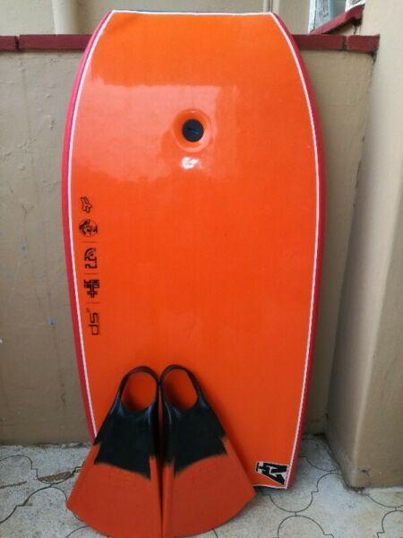 Body board and fins 