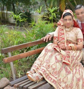 Gold and maroon bridal outfit for sale 