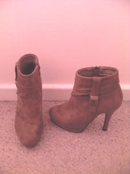 Suede Ankle Boots Size 3  