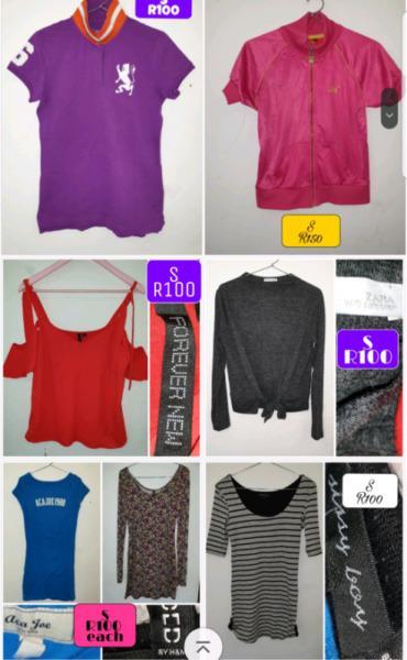 Branded clothes size S,M,L 