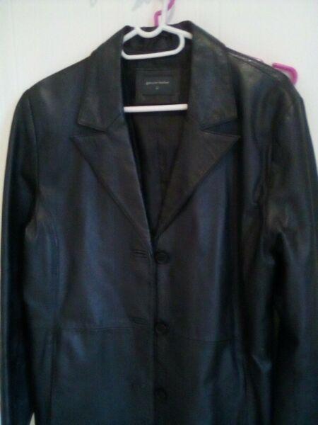 Black leather jacket 
