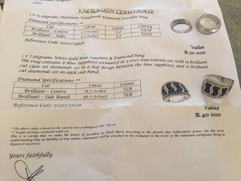 Dress ring & eternity ring for sale 
