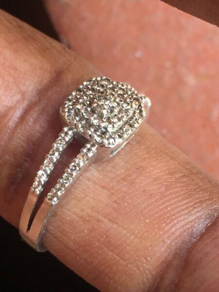 White gold ring with diamonds for sale  