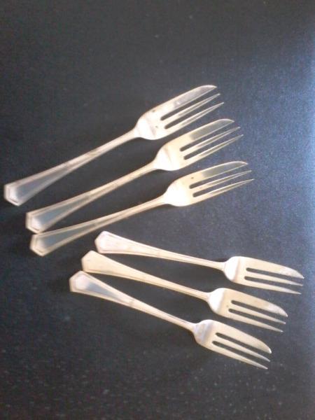 Silver plated cake forks  
