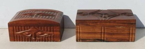 2 Vintage Wooden Jewellery Boxes  