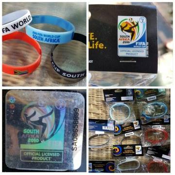 South Africa 2010 FIFA world cup soccer collectors silicone arm bracelets. 