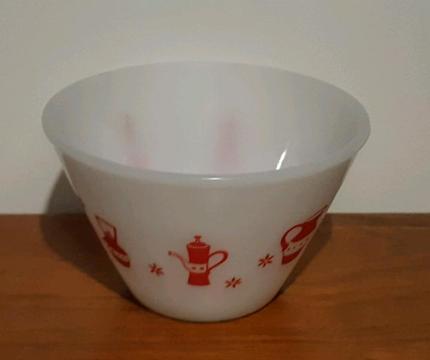 Milk white glass bowl 