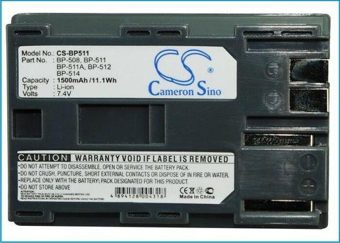 Cameron Sino Camera Battery CS-BP511 for CANON BP-511 etc. 0228 