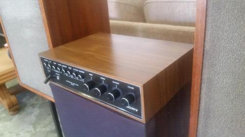 Vintage Sony Stereo Integrated Amplifier TA-70 & Coral Loudspeaker Set 