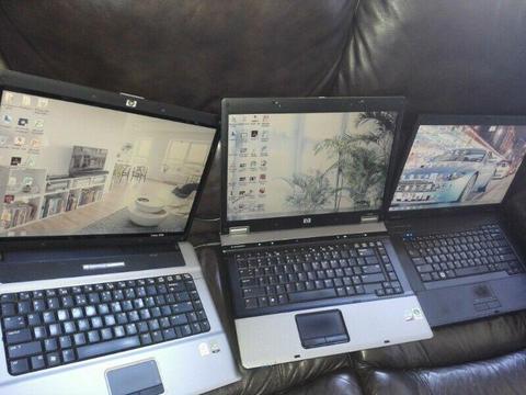 2 X Hp Compaq AND 2 x Dell Core2duo laptops for sale. 2gb ram, 320gb and 160Gb Hdds, dvd, wifi. 