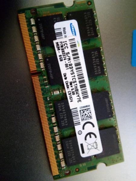 8GB DDR3 - 12800S Laptop Memory 