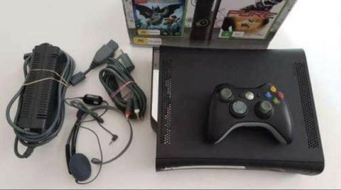 Like New Xbox 360 Elite 250gb with 2 Original Games & 1 Wireless Controller Included in Sale. 