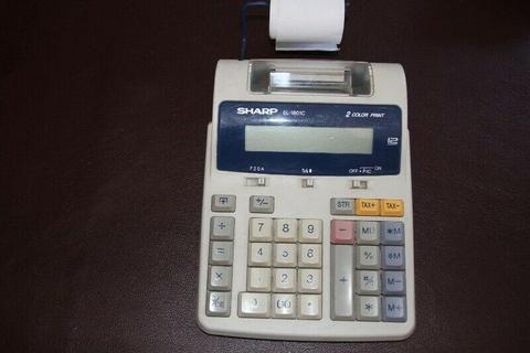 Sharp EL-1801C printing calculator. 