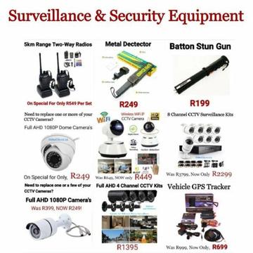 Surveillance and Security Equipment ON SPECIAL 
