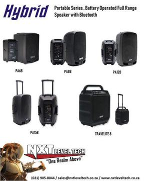 Hybrid Portable Series , Battery Operated Full Range Speakers with Bluetooth  