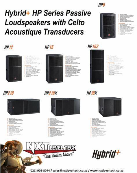 Hybrid Plus HP Series Passive Loudspeakers with Celto Acoustique Transducers 