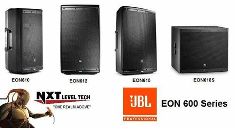 JBL EON 600 Series Active Speakers and JBL 618S Active Subwoofer 
