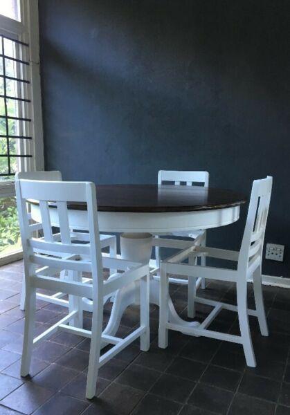 Solid wood 4 seater dining set 