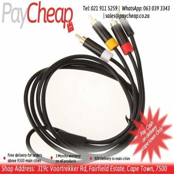 3.5mm Jack to AV Audio Video Cable RCA for Xbox 360 E 