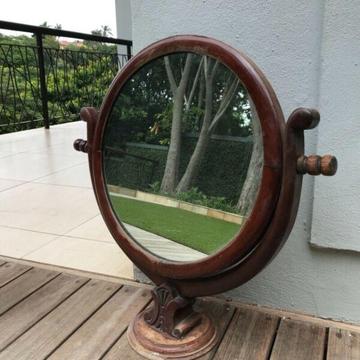 Antique round mirror 