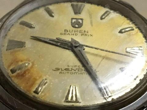 Vintage Buren Grand Prix Super Slender Automatic Wristwatch.  
