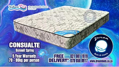 Double Bed Mattress - Truform - FREE DELIVERY! 